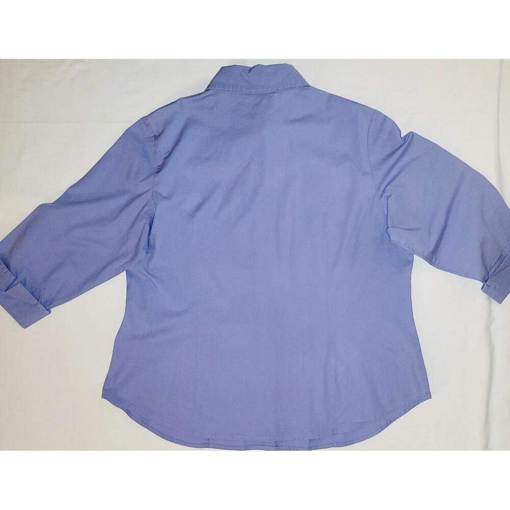 J.G. HOOK women's lavender 3/4 sleeve button-up collared XL
